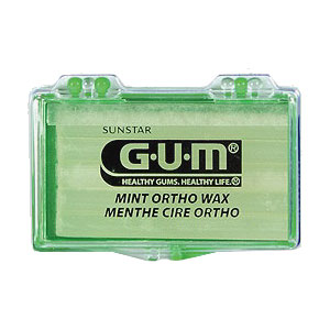 GUM Orthodontic Wax - SKU 724 - Mint Flavored - 6 ct